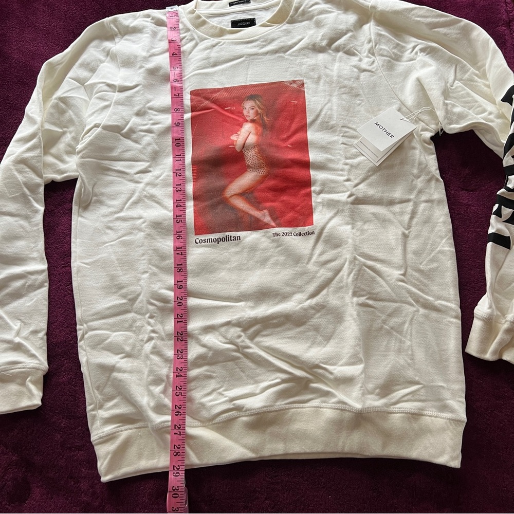 Mother Denim x Cosmopolitan Sydney Sweeney Unisex Sweatshirt Crewneck NWT - Picture 4 of 12